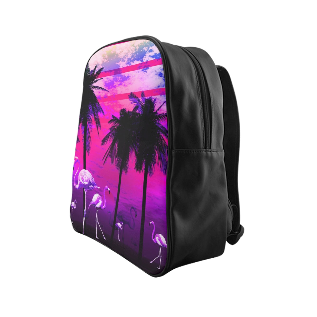 Getrott Pink Beach Flamingos Sunset Backpack Carry-On Travel Check Luggage 4-Wheel Spinner Suitcase Bag Multiple Colors and Sizes