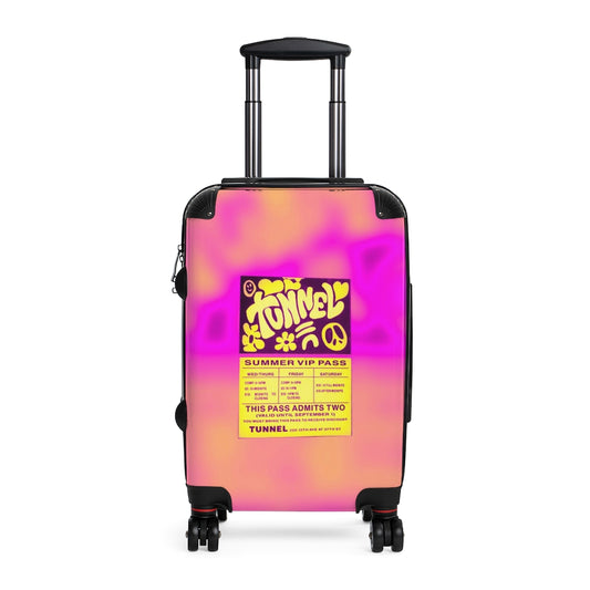 Getrott Tunnel nightclub Chelsea NYC Summer VIP Pass Pink Nightlife Flyers Cabin Suitcase Extended Storage Adjustable Telescopic Handle Double wheeled Polycarbonate Hard-shell Built-in Lock-Bags-Geotrott