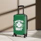 Getrott Irish Lucky Clove Wood Sorrel Art Cabin Suitcase Inner Pockets Extended Storage Adjustable Telescopic Handle Inner Pockets Double wheeled Polycarbonate Hard-shell Built-in Lock