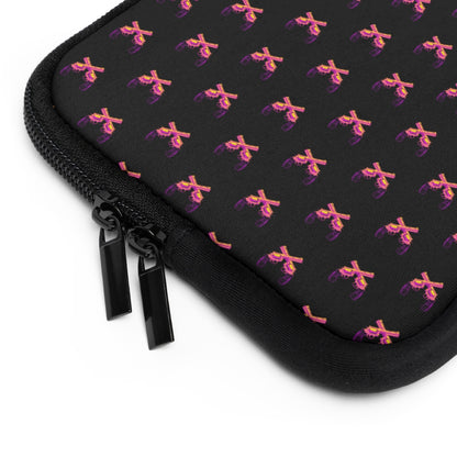 Getrott Pink Magnum Guns Pattern Black Laptop Sleeve-Laptop Sleeve-Geotrott