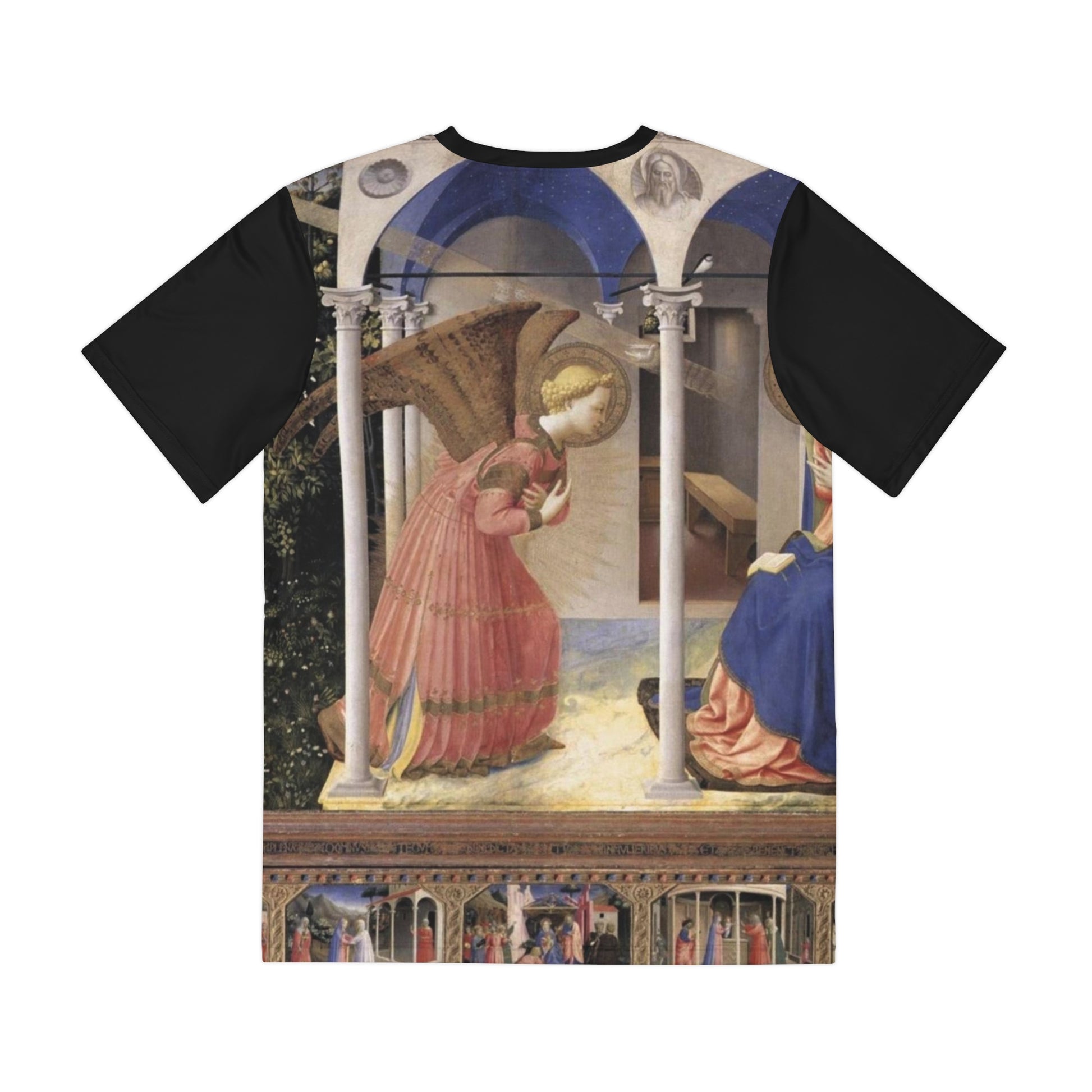 Leonardo da Vinci Annunciazione Classic Art Men's Polyester Tee (AOP)-All Over Prints-Geotrott