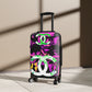 Getrott Chanellike Eddy Bogaert Graffiti Art Collection Black Cabin Suitcase Inner Pockets Extended Storage Adjustable Telescopic Handle Inner Pockets Double wheeled Polycarbonate Hard-shell Built-in Lock