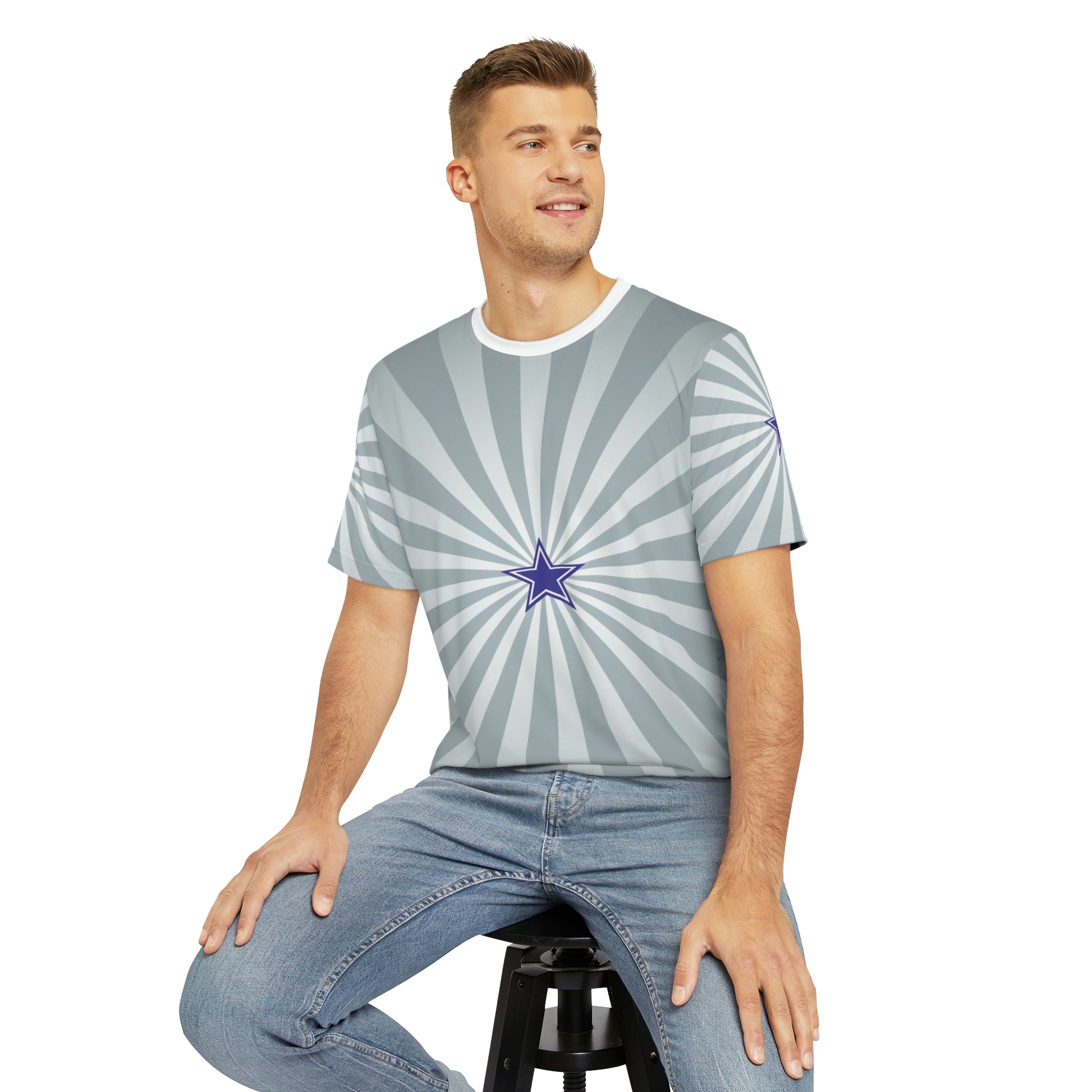 Geotrott NFL Dallas Cowboys Men's Polyester All Over Print Tee T-Shirt-All Over Prints-Geotrott