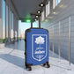 Getrott Tribes of Israel Asher Blue Cabin Suitcase Inner Pockets Extended Storage Adjustable Telescopic Handle Inner Pockets Double wheeled Polycarbonate Hard-shell Built-in Lock