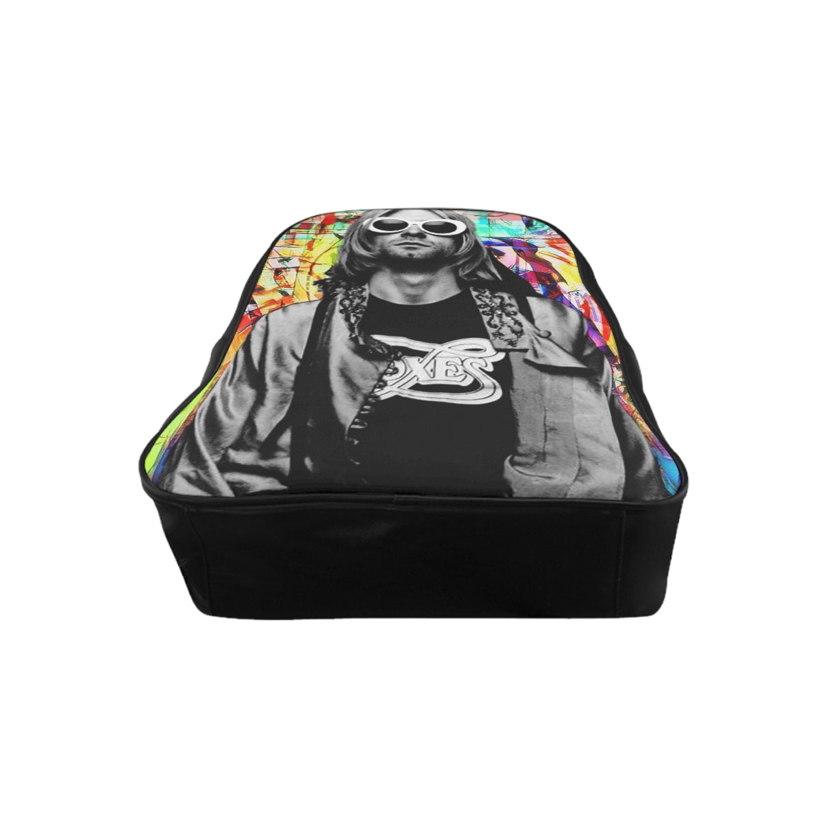 Getrott Nirvana Graffiti Poster PU leather School Backpack Carry-On Travel Check Luggage 4-Wheel Spinner Suitcase Bag Multiple Colors and Sizes