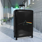 Getrott Pink Floyd Album Cover Black Cabin Suitcase Inner Pockets Extended Storage Adjustable Telescopic Handle Inner Pockets Double wheeled Polycarbonate Hard-shell Built-in Lock