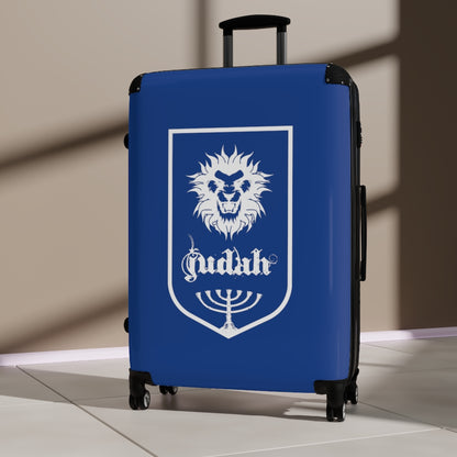 Getrott Tribes of Israel Judah Blue Cabin Suitcase Extended Storage Adjustable Telescopic Handle Double wheeled Polycarbonate Hard-shell Built-in Lock-Bags-Geotrott