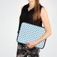 Getrott Turquoise Cruise Ships Pattern White Laptop Sleeve
