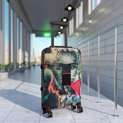 Getrott Eddy Bogaert Graffiti Art Girl Alien Gate Cabin Suitcase Extended Storage Adjustable Telescopic Handle Double wheeled Polycarbonate Hard-shell Built-in Lock-Bags-Geotrott