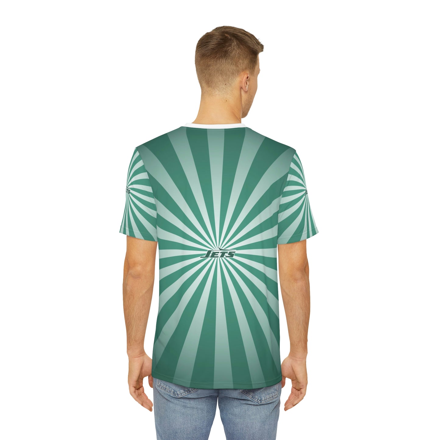 Geotrott NFL New York Jets Men's Polyester All Over Print Tee T-Shirt-All Over Prints-Geotrott