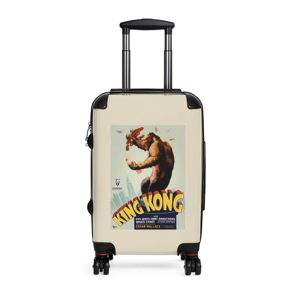 Getrott King Kong Movie Poster Collection Cabin Suitcase Inner Pockets Extended Storage Adjustable Telescopic Handle Inner Pockets Double wheeled Polycarbonate Hard-shell Built-in Lock