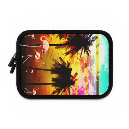 Getrott Beach Sunset Flamingos Laptop Sleeve-Laptop Sleeve-Geotrott