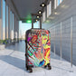 Getrott Multi Girl Faces Graffiti Cabin Suitcase Inner Pockets Extended Storage Adjustable Telescopic Handle Inner Pockets Double wheeled Polycarbonate Hard-shell Built-in Lock