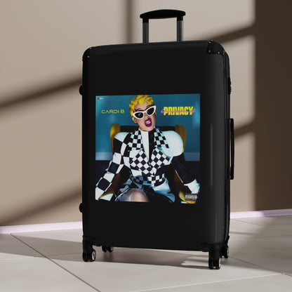 Getrott Cardi B Invasion of Privacy Black Cabin Suitcase Extended Storage Adjustable Telescopic Handle Double wheeled Polycarbonate Hard-shell Built-in Lock-Bags-Geotrott