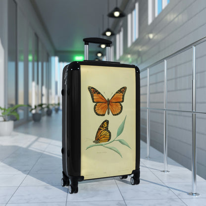 Getrott Monarch Butterfly Danaus Plexippus Nymphalidae Animalia Lepidoptera Arthropoda Cabin Suitcase Extended Storage Adjustable Telescopic Handle Double wheeled Polycarbonate Hard-shell Built-in Lock-Bags-Geotrott