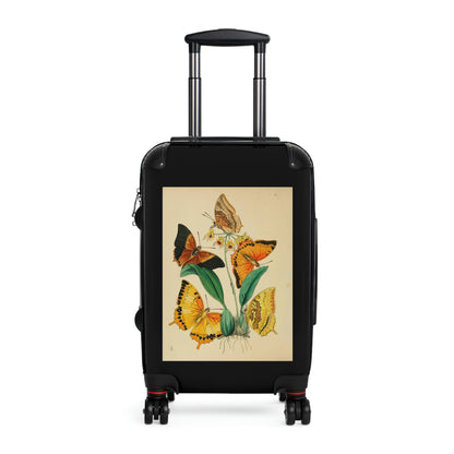 Getrott Butterflies Macrolepidopteran Rhopalocera Yellow Lepidoptera Cabin Suitcase Rolling Luggage Extended Storage Adjustable Telescopic Handle Double wheeled Polycarbonate Hard-shell Built-in Lock-Bags-Geotrott