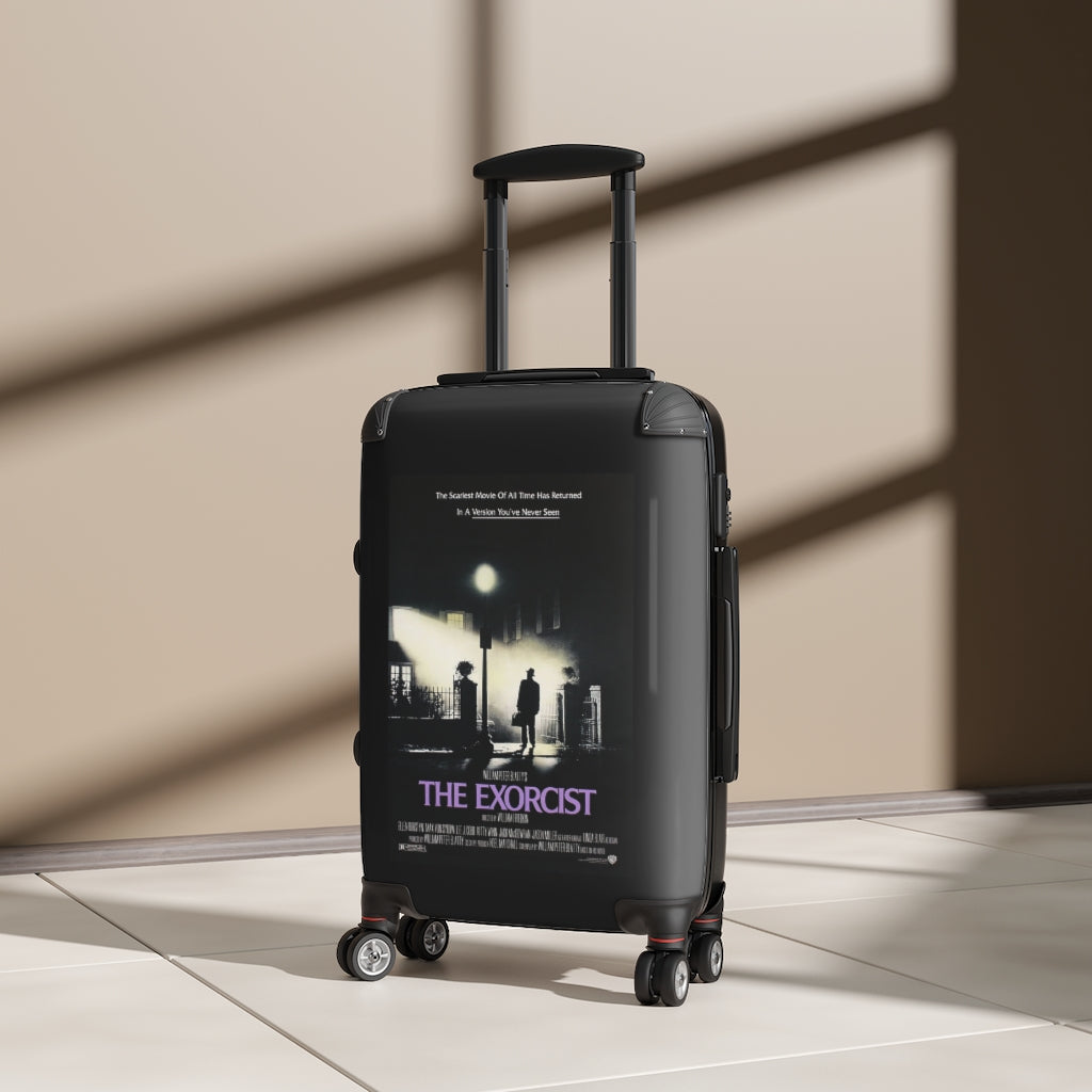 Getrott The Exorcist Movie Poster Collection Cabin Suitcase Inner Pockets Extended Storage Adjustable Telescopic Handle Inner Pockets Double wheeled Polycarbonate Hard-shell Built-in Lock