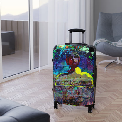 Getrott Eddy Bogaert Halloween Skull Graffiti Art Collection Poster 3 Black Cabin Suitcase Extended Storage Adjustable Telescopic Handle Double wheeled Polycarbonate Hard-shell Built-in Lock-Bags-Geotrott