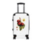Getrott Belle Apricot Farm Collection Cabin Suitcase Inner Pockets Extended Storage Adjustable Telescopic Handle Inner Pockets Double wheeled Polycarbonate Hard-shell Built-in Lock