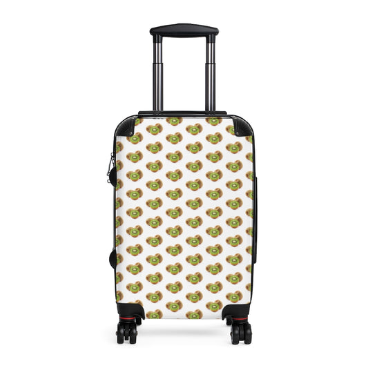 Getrott Kiwi Fruit Print Pattern Cabin Suitcase Extended Storage Adjustable Telescopic Handle Double wheeled Polycarbonate Hard-shell Built-in Lock-Bags-Geotrott