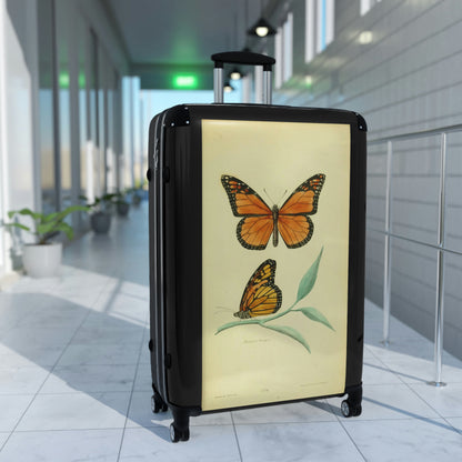 Getrott Monarch Butterfly Danaus Plexippus Nymphalidae Animalia Lepidoptera Arthropoda Cabin Suitcase Extended Storage Adjustable Telescopic Handle Double wheeled Polycarbonate Hard-shell Built-in Lock-Bags-Geotrott