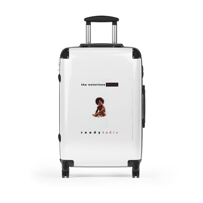 Getrott The Notorious BIG Ready To Die White Cabin Suitcase Extended Storage Adjustable Telescopic Handle Double wheeled Polycarbonate Hard-shell Built-in Lock-Bags-Geotrott