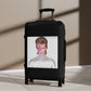 Getrott David Bowie Aladdin Sane 1973 Black Cabin Suitcase Inner Pockets Extended Storage Adjustable Telescopic Handle Inner Pockets Double wheeled Polycarbonate Hard-shell Built-in Lock