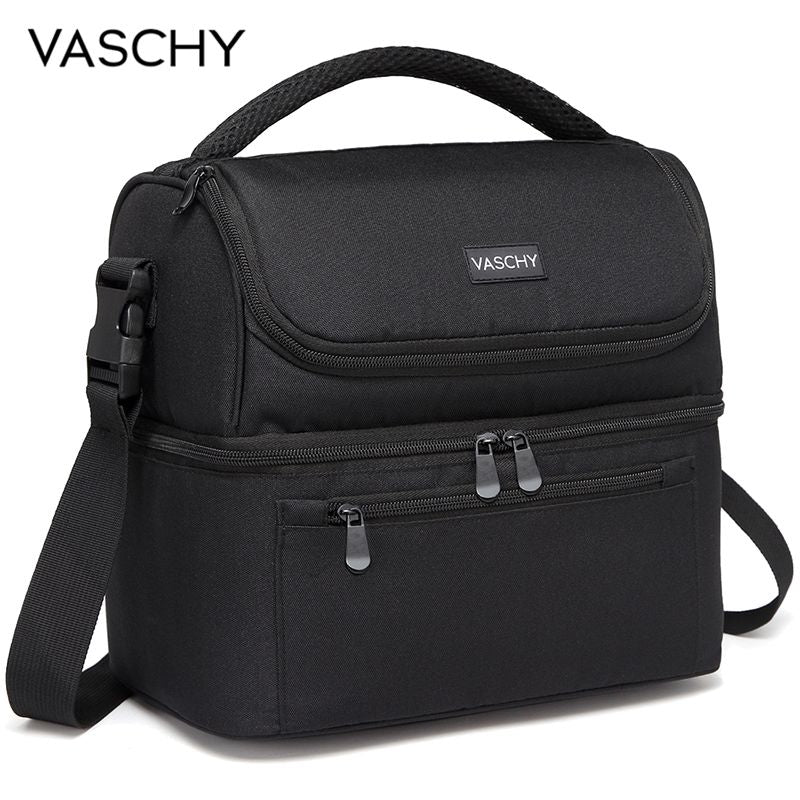 Getrott VASCHY Insulated Lunch Box Leak-proof Cooler Bag in Dual Compartment Lunch Tote for Men Women 14 Cans Wine Bag Cooler Box-0-Geotrott