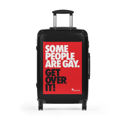 Getrott Some People are Gay Get Over It Stonewall World Classic Poster Black Cabin Suitcase Extended Storage Adjustable Telescopic Handle Double wheeled Polycarbonate Hard-shell Built-in Lock-Bags-Geotrott