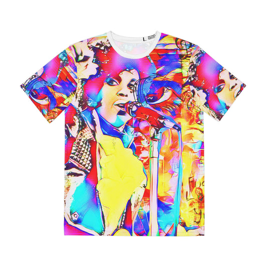 Copy Of Copy Of Eddy Bogaert Graffiti Bieber Statue Of Liberty Art Men'S Polyester Tee (Aop)