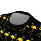 Geotrott Yellow Flamingos Birds Kissing Art Unisex AOP Cut & Sew Tee