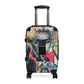 Getrott Cool Alien Graffiti Painting Cabin Suitcase Inner Pockets Extended Storage Adjustable Telescopic Handle Inner Pockets Double wheeled Polycarbonate Hard-shell Built-in Lock