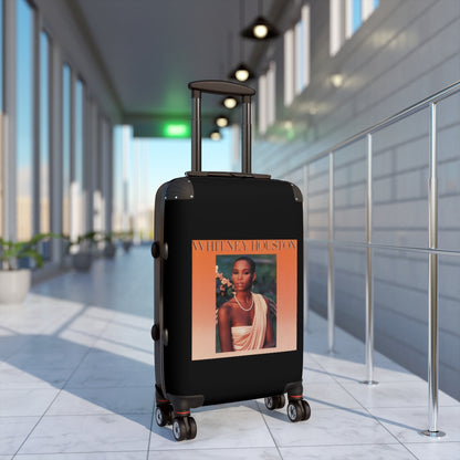 Getrott Whitney Houston Whitney Houston 1985 Black Cabin Suitcase Extended Storage Adjustable Telescopic Handle Double wheeled Polycarbonate Hard-shell Built-in Lock-Bags-Geotrott