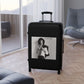 Getrott Patti Smith Horses 1975 Black Cabin Suitcase Inner Pockets Extended Storage Adjustable Telescopic Handle Inner Pockets Double wheeled Polycarbonate Hard-shell Built-in Lock