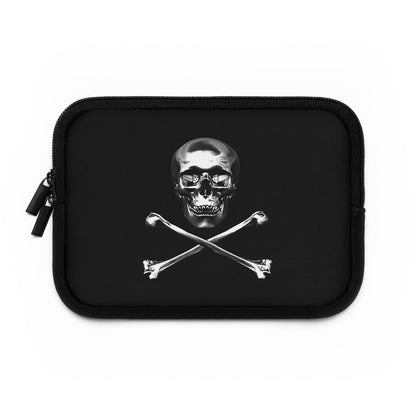 Getrott Black Skull and Bones Laptop Sleeve-Laptop Sleeve-Geotrott