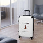 Getrott The Notorious BIG Ready To Die White Cabin Suitcase Inner Pockets Extended Storage Adjustable Telescopic Handle Inner Pockets Double wheeled Polycarbonate Hard-shell Built-in Lock