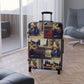 Getrott Annunciation by Leonardo Da Vinci Black Cabin Suitcase Inner Pockets Extended Storage Adjustable Telescopic Handle Inner Pockets Double wheeled Polycarbonate Hard-shell Built-in Lock