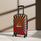 Getrott Triangle Eye Illuminati Red Esoteric Cabin Suitcase 2 Inner Pockets Extended Storage Adjustable Telescopic Handle Inner Pockets Double wheeled Polycarbonate Hard-shell Built-in Lock