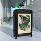 Getrott Butterflies Macrolepidopteran Rhopalocera Lepidoptera Black Red Yellow Cabin Suitcase Rolling Luggage Inner Pockets Extended Storage Adjustable Telescopic Handle Inner Pockets Double wheeled Polycarbonate Hard-shell Built-in Lock