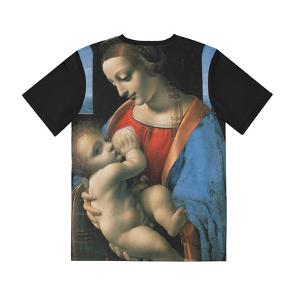 Leonardo Da Vinci Madonna Litta Classic Art Men's Polyester Tee (AOP)-All Over Prints-Geotrott