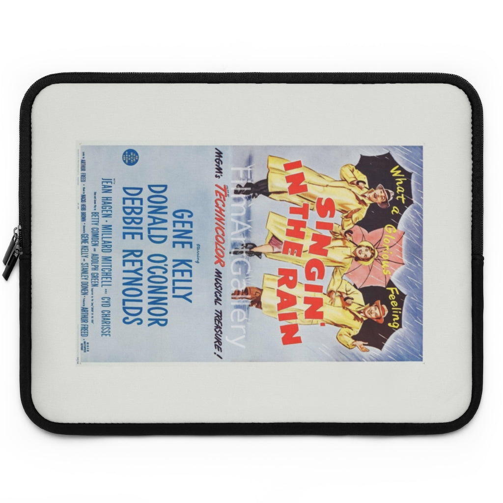 Getrott Singin in the Rain Movie Poster White Laptop Sleeve-Laptop Sleeve-Geotrott