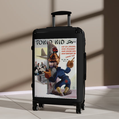 Getrott Tokio Kid Say Oh So Joyfull World Classic Poster Black Cabin Suitcase Extended Storage Adjustable Telescopic Handle Double wheeled Polycarbonate Hard-shell Built-in Lock-Bags-Geotrott