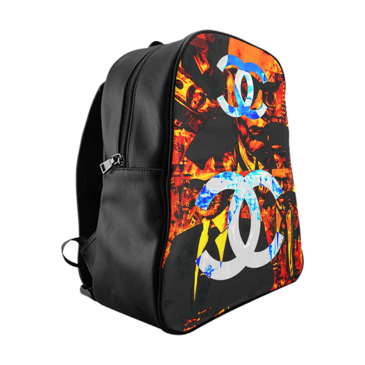 Getrott Inspired by C h a n e l Graffiti Red School Backpack Carry-On Travel Check Luggage 4-Wheel Spinner Suitcase Bag Multiple Colors and Sizes