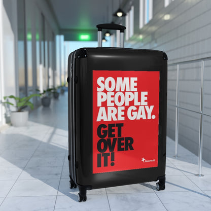 Getrott Some People are Gay Get Over It Stonewall World Classic Poster Black Cabin Suitcase Extended Storage Adjustable Telescopic Handle Double wheeled Polycarbonate Hard-shell Built-in Lock-Bags-Geotrott