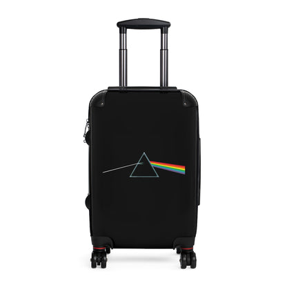 Getrott Pink Floyd Album Cover Black Cabin Suitcase Extended Storage Adjustable Telescopic Handle Double wheeled Polycarbonate Hard-shell Built-in Lock-Bags-Geotrott