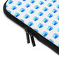Getrott Turquoise Cruise Ships Pattern White Laptop Sleeve