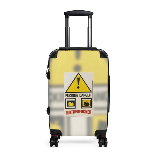 Getrott Fucking Danger MotherFucker NYC Nightclub Party Flyer Cabin Suitcase Extended Storage Adjustable Telescopic Handle Double wheeled Polycarbonate Hard-shell Built-in Lock-Bags-Geotrott