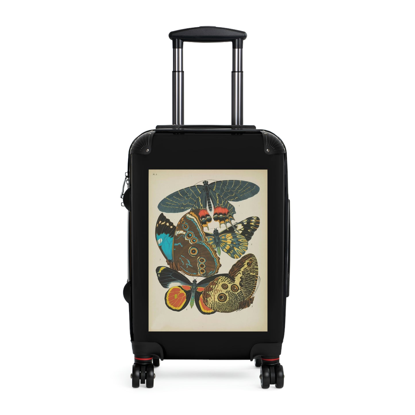 Getrott Butterflies Macrolepidopteran Rhopalocera Lepidoptera Multiple Colors Cabin Suitcase Rolling Luggage Extended Storage Adjustable Telescopic Handle Double wheeled Polycarbonate Hard-shell Built-in Lock-Bags-Geotrott