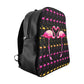 Getrott Pink Flamingo Birds Kissing Art Padded School Backpack Carry-On Travel Check Luggage 4-Wheel Spinner Suitcase Bag Multiple Colors and Sizes