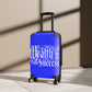Getrott Blue Wealth And Success Mesage Blue Cabin Suitcase Inner Pockets Extended Storage Adjustable Telescopic Handle Inner Pockets Double wheeled Polycarbonate Hard-shell Built-in Lock